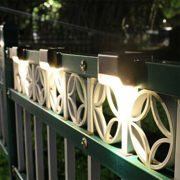 Warm White Solar Fence Light